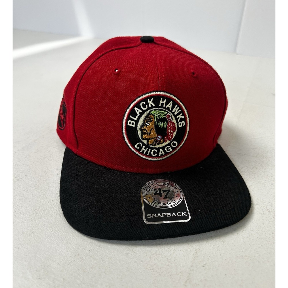 '47 Brand Chicago Blackhawks Captain Sure Shot Vintage Snapback Two Toned Hat
